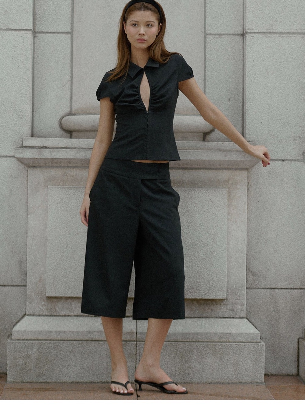 With Consideration Wide Waistband Bermuda Shorts